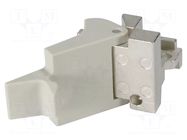 Mounting clamp; DIN-Power fixing bracket left D20 metal HARTING