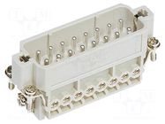 Connector: HDC; contact insert; male; 16A; 250V; Han® A; PIN: 16 HARTING