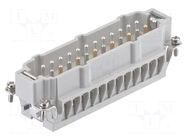 Connector: HDC; contact insert; male; 16A; 400V; Han E®; PIN: 24 HARTING