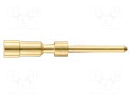 Contact; male; 1mm; gold-plated; 0.75÷1.5mm2; crimped; for cable HARTING
