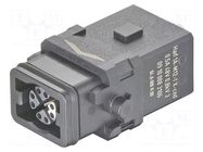 PIN: 8; female; Han 1A-M12-f X-coded HARTING