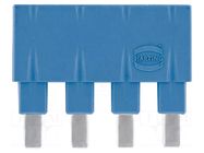Bridge; Jumper Along 1x4 blue 16A HARTING