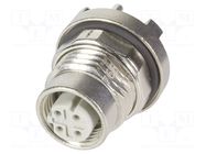 PIN: 4; for panel mounting,on PCBs,front side nut; plug HARTING