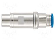 Contact; female; with cut-off valve; pipe OD Ø10mm; brass HARTING