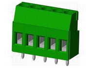 PCB terminal block; angled; on PCBs; THT,screw terminal; tinned AMPHENOL ANYTEK