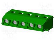 PCB terminal block; on PCBs; THT,screw terminal; terminal; PIN: 5 AMPHENOL ANYTEK