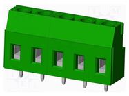 PCB terminal block; on PCBs; THT,screw terminal; terminal; PIN: 5 AMPHENOL ANYTEK