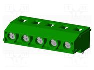 PCB terminal block; on PCBs; THT,screw terminal; terminal; PIN: 5 AMPHENOL ANYTEK