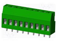 PCB terminal block; angled; 5mm; on PCBs; THT,screw terminal AMPHENOL ANYTEK