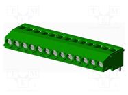 PCB terminal block; on PCBs; THT,screw terminal; terminal AMPHENOL ANYTEK