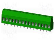 PCB terminal block; angled; 5mm; on PCBs; THT,screw terminal AMPHENOL ANYTEK