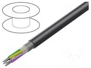 Wire; LiYCY UL; 24x24AWG; shielded,tinned copper braid; PVC; 300V HELUKABEL