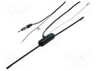 Antenna; inner; 0.34m; with amplifier; 2m 4CARMEDIA