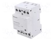 Contactor: 4-pole installation; 63A; 24VAC,24VDC; NO x4; IP20; 22 FINDER
