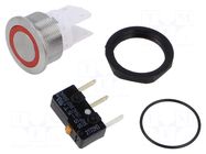 Switch: vandal resistant; Pos: 2; SPDT; 5A/125VAC; ON-(ON); MSM II SCHURTER