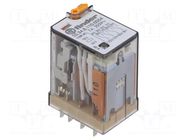 Relay: electromagnetic; 4PDT; 110VAC; Icontacts max: 7A; 7A/250VAC FINDER