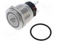 Switch: vandal resistant; Pos: 2; SPDT; 1A/220VAC; IP65; ON-(ON) ONPOW