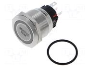 Switch: vandal resistant; Pos: 2; SPDT; 1A/220VAC; IP65; ON-ON; 24V ONPOW