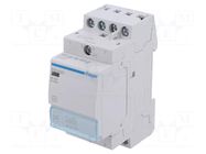Contactor: 4-pole installation; 25A; 24VAC; NO x4; ESD; -10÷50°C HAGER