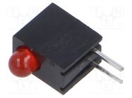 LED; in housing; 3mm; No.of diodes: 1; red; 20mA; Lens: diffused; 40° BIVAR