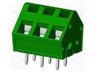 PCB terminal block; angled 45°; 5mm; ways: 3; on PCBs; 0.2÷4mm2 AMPHENOL ANYTEK