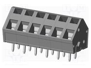 PCB terminal block; angled 45°; 5mm; ways: 6; on PCBs; 0.2÷4mm2 AMPHENOL ANYTEK