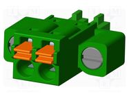 Pluggable terminal block; 3.81mm; straight; plug; female; UL94V-0 AMPHENOL ANYTEK