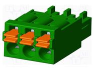 Pluggable terminal block; 3.81mm; straight; plug; female; UL94V-0 AMPHENOL ANYTEK