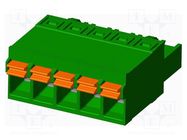 Pluggable terminal block; 5mm; straight; plug; female; for cable AMPHENOL ANYTEK