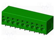 PCB terminal block; on PCBs; THT,spring clamp; terminal; tinned AMPHENOL ANYTEK