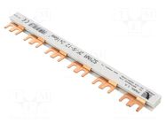 Busbar; 16mm2; Poles: 2; Urated: 400V; fork; Pitch: 18mm; L: 210mm; PVC PAWBOL