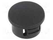 Stopper; polyamide; Wall thick: 1.6mm; Øhole: 7.8mm; H: 6mm; black ESSENTRA