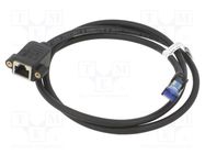 Extender RJ45; S/FTP; 6a; stranded; Cu; LSZH; black; 1m; 27AWG Goobay