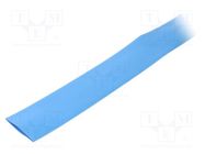 Heat shrink sleeve; glueless; 2: 1; 25.4mm; blue; polyolefine; reel TASKER