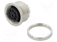Connector: M16; socket; female; PIN: 8; 5A; 60V; soldering; IP67 BINDER