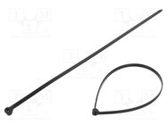 Cable tie; with a metal clasp; L: 370mm; W: 7.6mm; polyamide; 780N BM GROUP