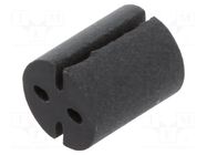 Spacer sleeve; LED; Øout: 5.1mm; ØLED: 3mm,5mm; L: 11mm; black; PVC BIVAR