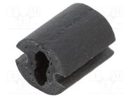 Spacer sleeve; LED; Øout: 4.8mm; ØLED: 3mm; black; UL94V-0; Mat: PVC BIVAR