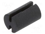 Spacer sleeve; LED; Øout: 3.7mm; ØLED: 3mm; L: 6mm; black; UL94V-0 BIVAR