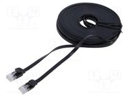 Patch cord; U/UTP; 6; stranded; Cu; PVC; black; 15m; 32AWG BASEUS