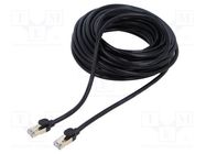 Patch cord; F/UTP; 7; stranded; Cu; PVC; black; 15m; 28AWG BASEUS