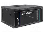 Enclosure: rack cabinet; Standard: 19"; 4U; black; Z: 280mm; X: 600mm QOLTEC