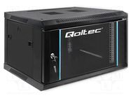 Enclosure: RACK cabinet; Standard: 19"; 6U; black; Y: 450mm; X: 600mm QOLTEC