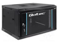 Enclosure: rack cabinet; Standard: 19"; 6U; black; Z: 370mm; X: 600mm QOLTEC