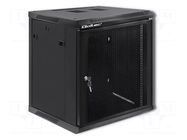 Enclosure: rack cabinet; Standard: 19"; 12U; black; Z: 635mm QOLTEC