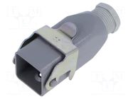 Enclosure for connectors: HDC; size 21.21; for cable; with latch ILME