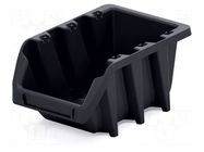Container: cuvette; black; long; 120x77x60mm; KBIL12; BINEER KISTENBERG