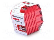 Container: cuvette; red; long; 160x98x70mm; 8pcs; KBILS16; BINEER KISTENBERG
