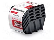 Container: cuvette; black; long; 198x118x84mm; 5pcs; KBILS20 KISTENBERG