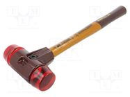 Hammer; 325mm; W: 115mm; 635g; 40mm; round; plastic; wood; SIMPLEX HALDER